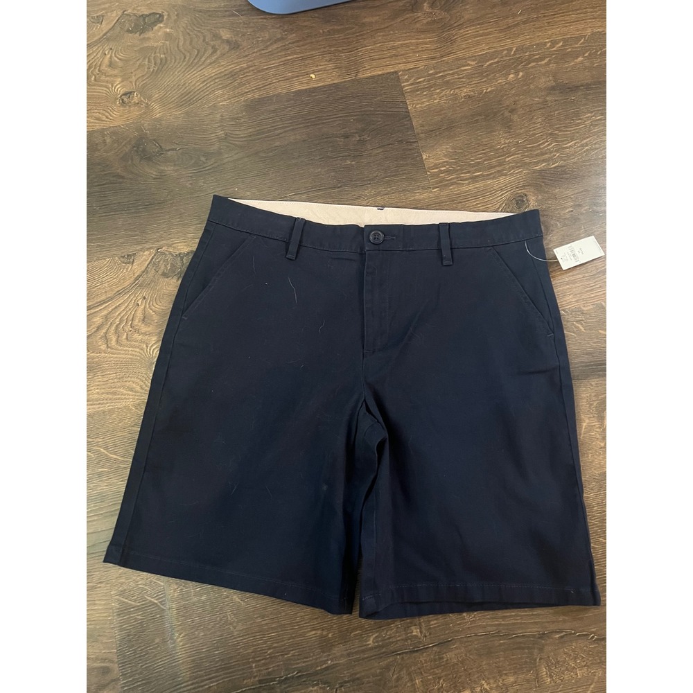 Gap Kids Navy Blue Flat Front Chino Shorts Size 16 Plus NWT 960756-00-2